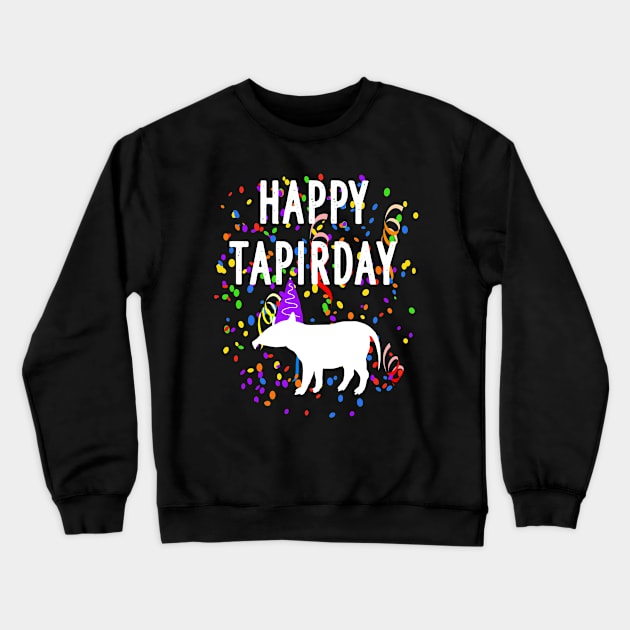 Tapirday zodiac sign April 27th Odd-toed ungulate motif Crewneck Sweatshirt by FindYourFavouriteDesign